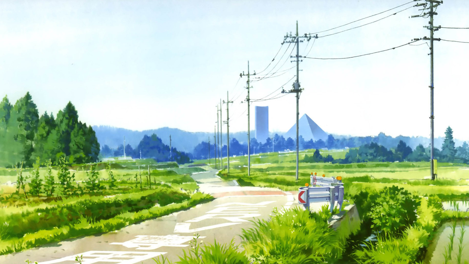 日本动漫中的唯美街景图片桌面壁纸