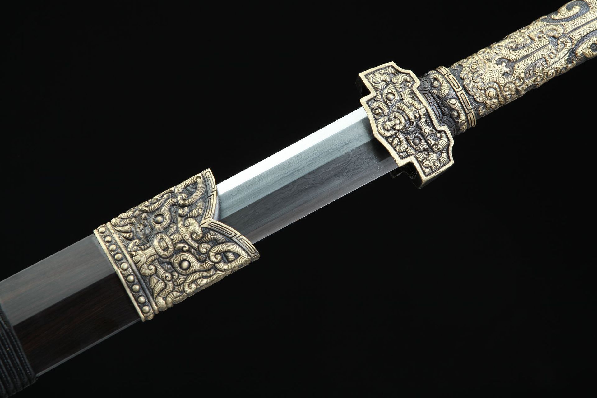 龙泉市刀剑花纹钢八面汉剑影视冷兵器春秋汉剑硬剑宝剑收藏未开刃